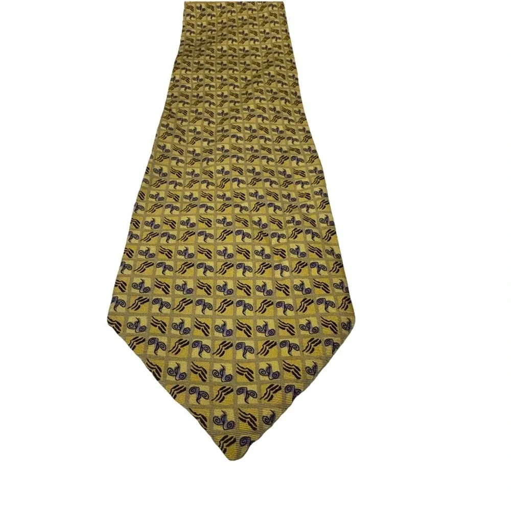 J‎ Garcia Banyan Trees II 14 100% Silk Imported Fabric Yellow/ Blue